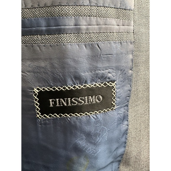 Brioni Light Blue Woven Current Lucca Wool Silk Men's Sportcoat Size 50R - Picture 8 of 10